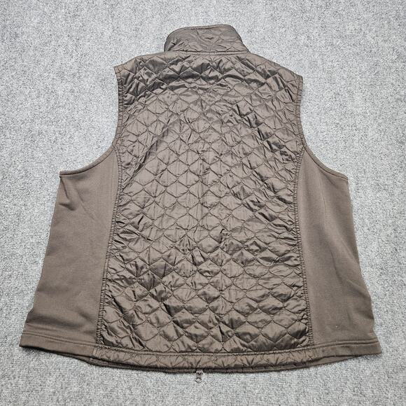 LL Bean Quilted Vest Sz 2X Brown Zip Front Outdoor Layer Nature Gorpcore OHMT1L - Picture 4 of 6